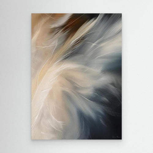 Aerial Gestures 08 abstract feather composition fine art print unframed