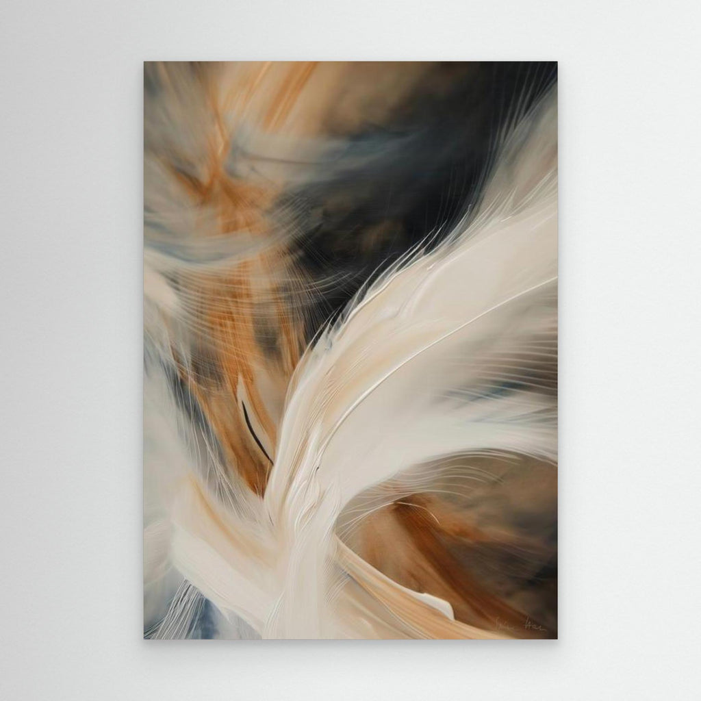 Aerial Gestures 10 abstract feather composition fine art print unframed