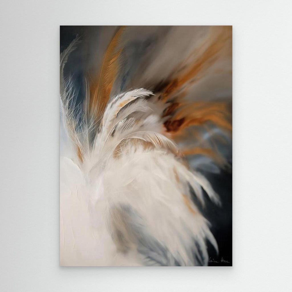 Aerial Gestures 11 abstract feather composition fine art print unframed