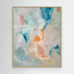 Drift Fields 01 abstract colour field painting fine art print oak frame