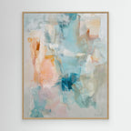 Drift Fields 05 abstract colour field painting fine art print oak frame