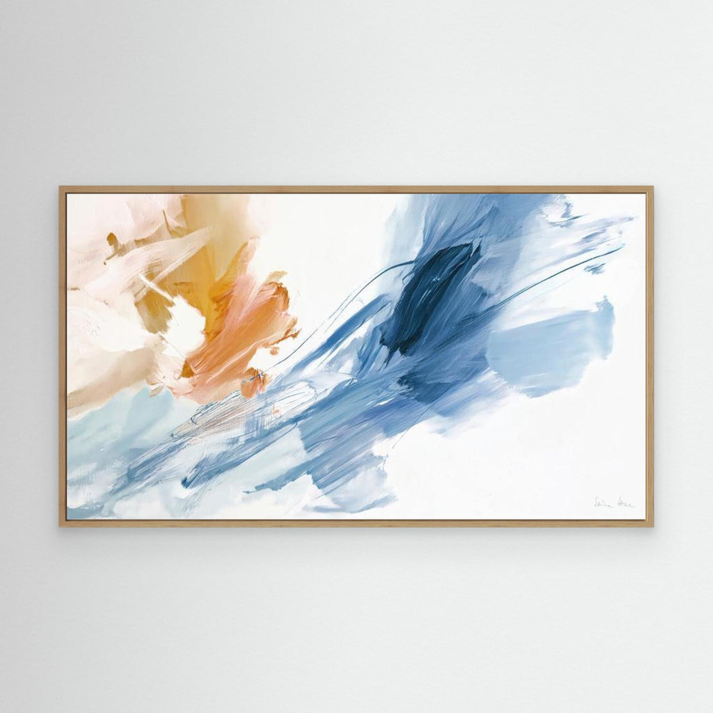 Shear Line 03 contemporary abstract painting fine art print oak frame