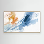 Shear Line 03 contemporary abstract painting fine art print oak frame