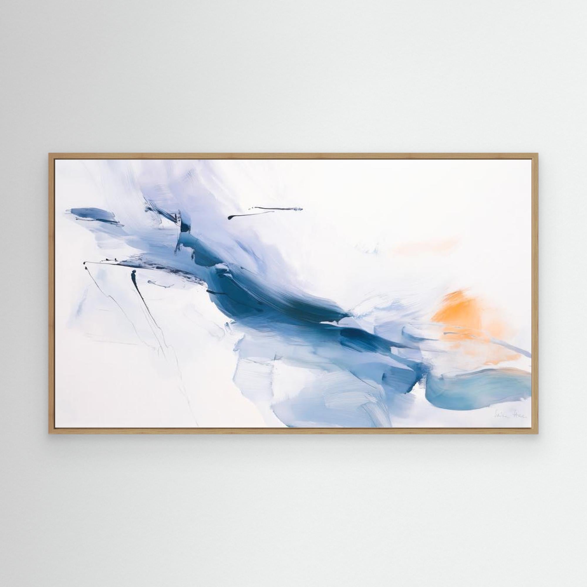 Shear Line 04 contemporary abstract painting fine art print oak frame 