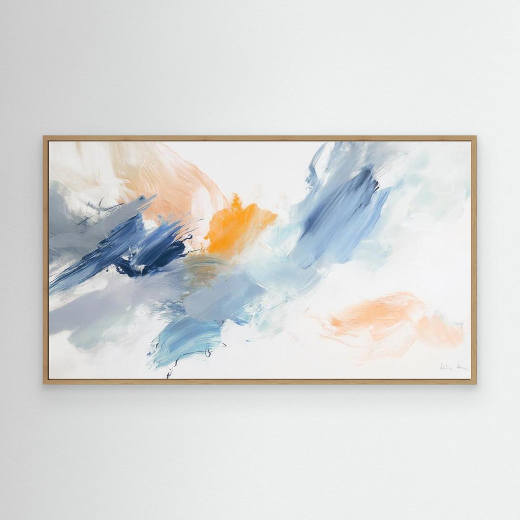 Shear Line 06 contemporary abstract painting fine art print oak frame