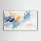 Shear Line 06 contemporary abstract painting fine art print oak frame