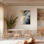 Aerial Gestures 08 abstract feather artwork interior wall mockup