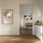 Aerial Gestures 16 abstract feather artwork interior wall mockup