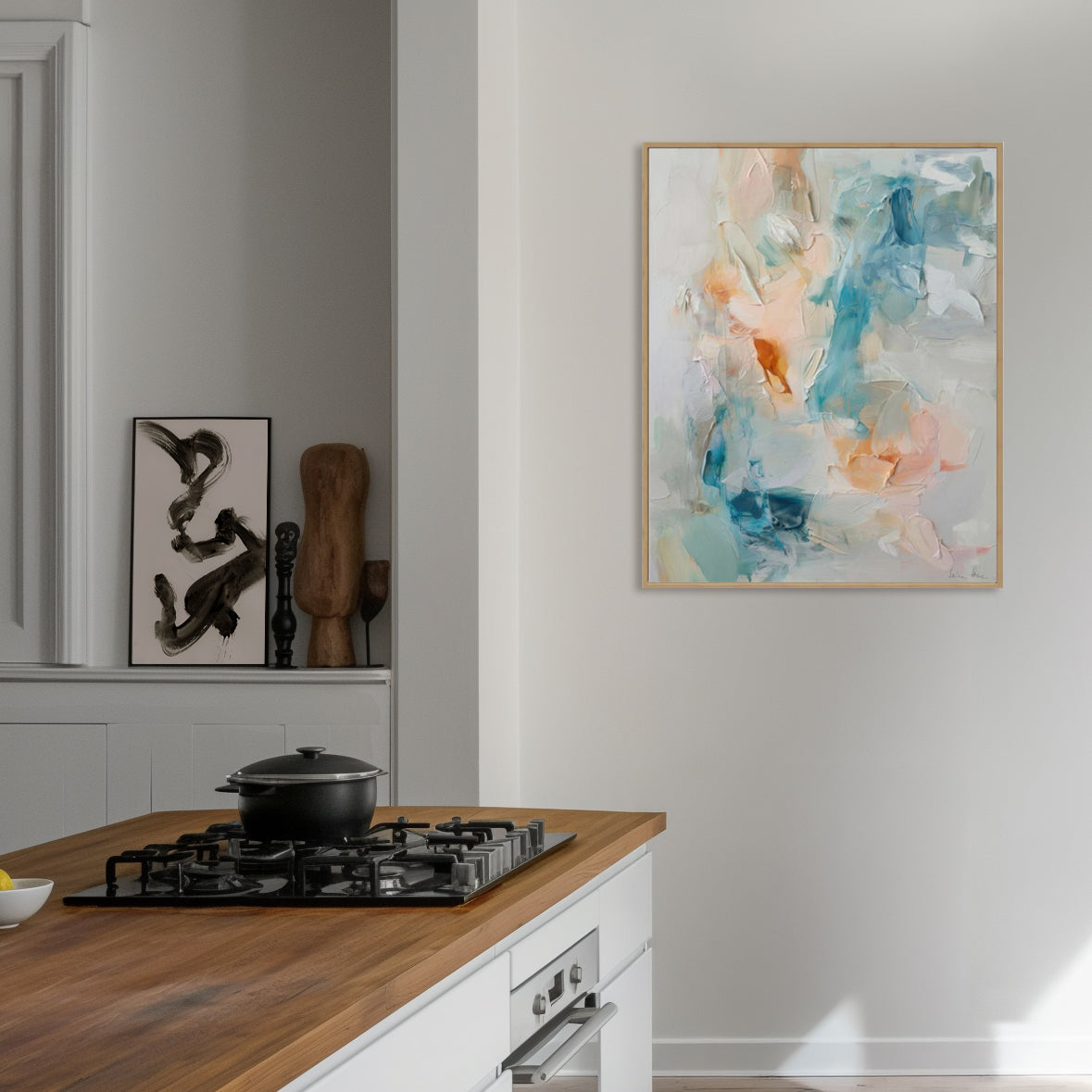 Drift Fields 03 abstract colour field artwork interior wall mockup