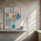 Drift Fields 04 abstract colour field artwork interior wall mockup