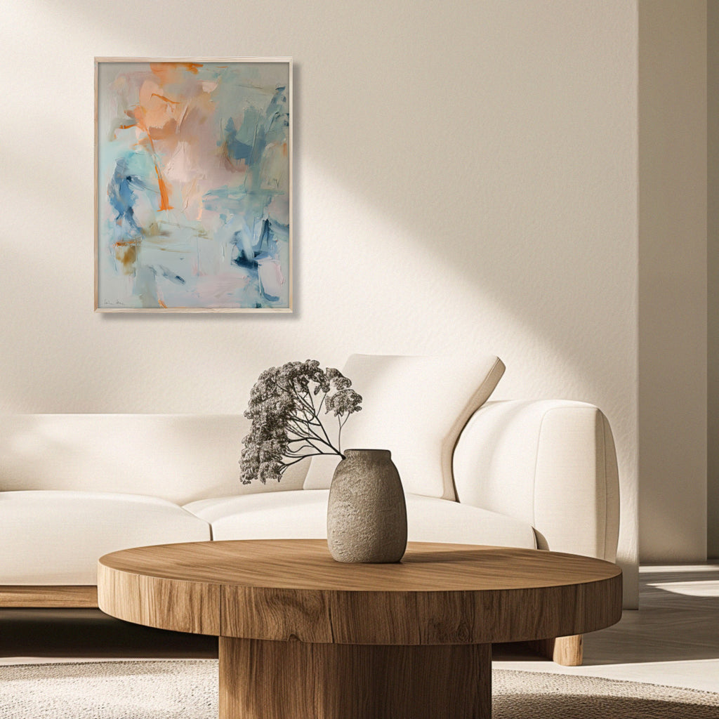 Drift Fields 07 abstract colour field artwork interior wall mockup