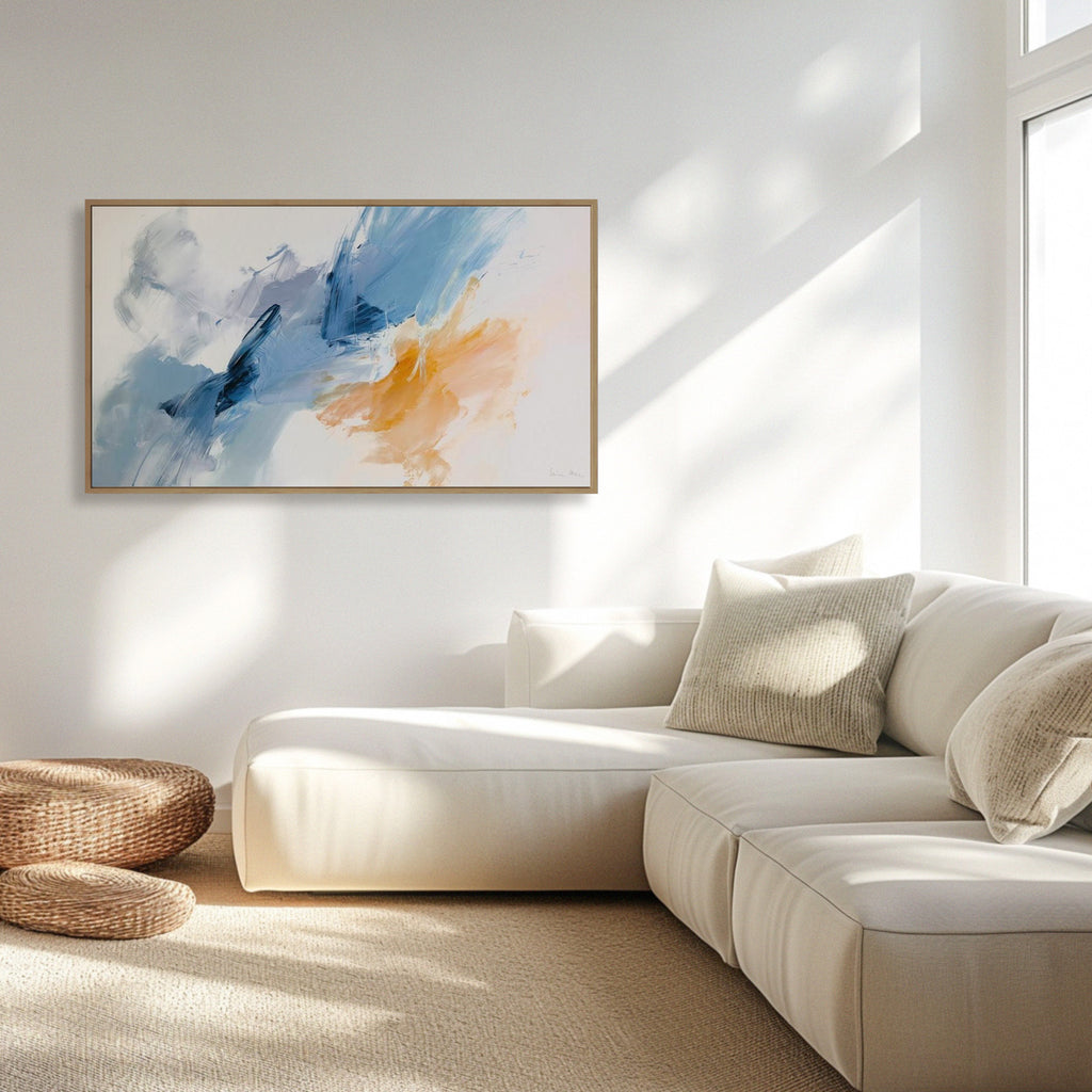 Shear Line 01 abstract artwork canvas print interior mockup