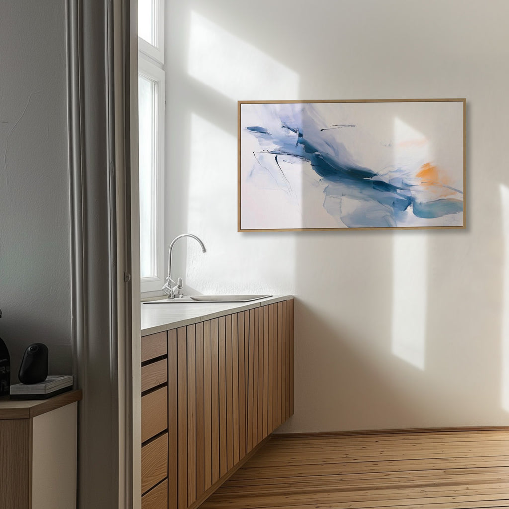 Shear Line 04 abstract artwork canvas print interior mockup