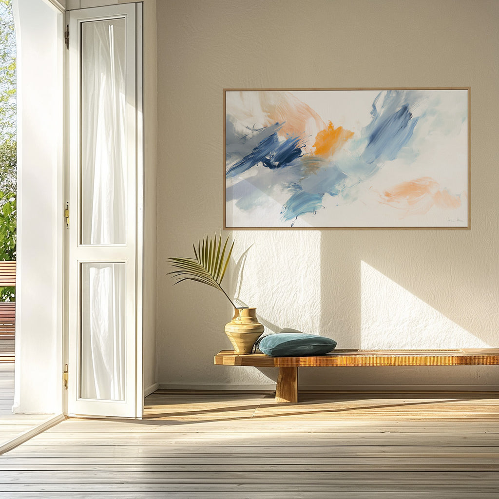 Shear Line 06 abstract artwork canvas print interior mockup
