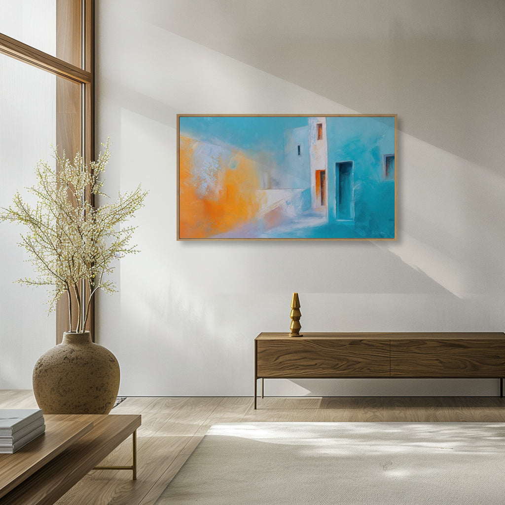 Utopia Walks 06 architectural abstract artwork interior mockup