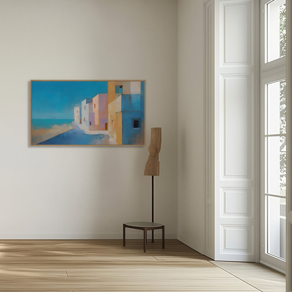 Utopia Walks architectural abstract artwork interior mockup