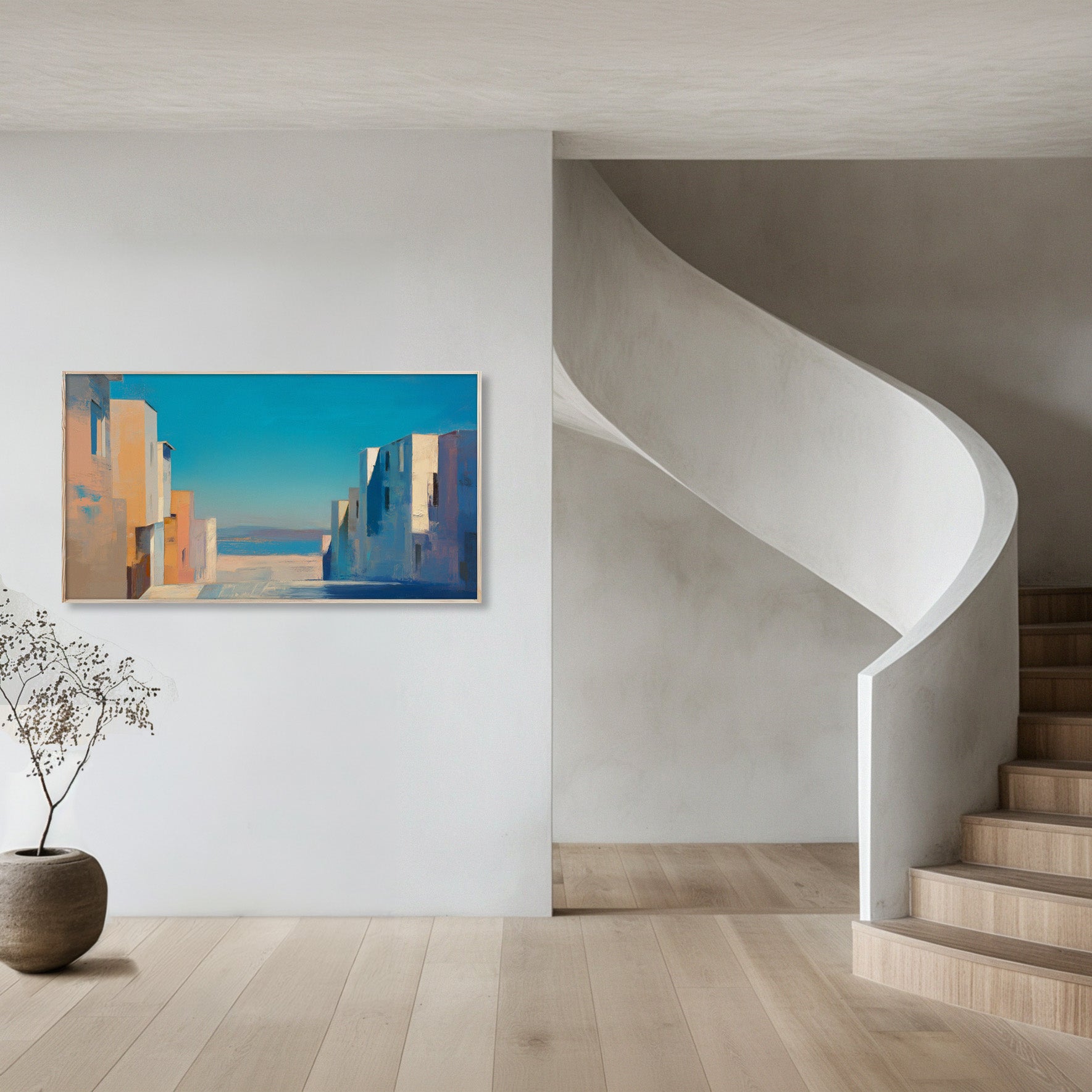 Utopia Walks 15 architectural abstract artwork interior mockup